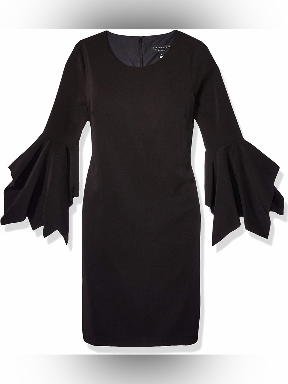 Laundry by Shelli Segal Black Bell Sleeve Cocktail Dress Size 6